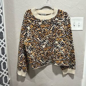 RACHEL COMEY For Target Animal Print Crewneck Pullover Sweater Size Large